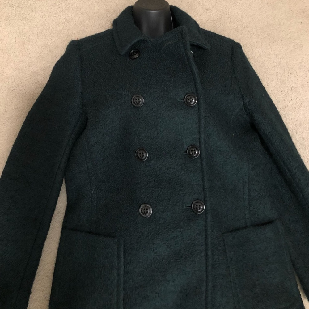 DKNY double breast coat dark forest green